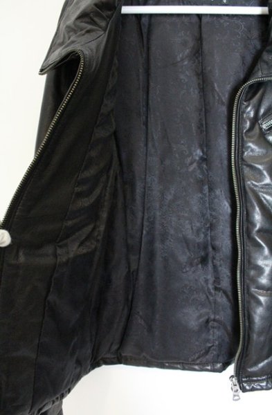 画像3: CIVARIZE / ゴートレザー宇宙襟ダウンジャケット 44 ブラック O-26-10-14-002-CI-ou-YM-OS (3)