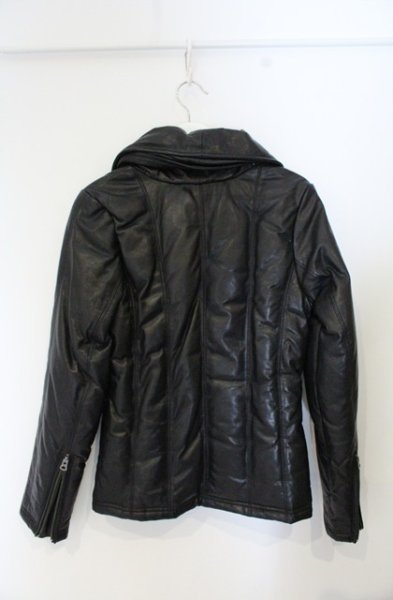 画像4: CIVARIZE / ゴートレザー宇宙襟ダウンジャケット 44 ブラック O-26-10-14-002-CI-ou-YM-OS (4)