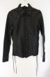 画像1: CIVARIZE / ゴートスキンレースアップウエスタンシャツ 44 ブラック O-26-10-16-003-CI-sh-YM-OS (1)