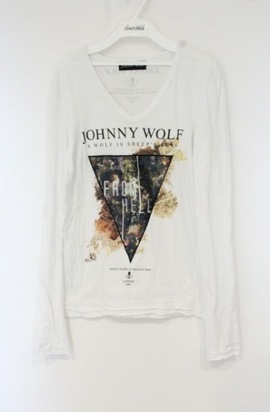 画像1: JOHNNY WOLF / FROM HELLカットソー 1 ホワイト O-26-10-16-031-JO-to-YM-OS (1)