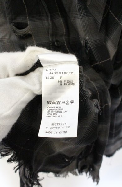 画像4: HARE / ダメージチェックシャツ  ブルーｘグレー O-26-10-16-012-HA-sh-YM-OS (4)