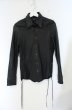 画像1: CIVARIZE / ゴートスキンレースアップウエスタンシャツ 44 ブラック O-26-10-16-002-CI-sh-YM-OS (1)