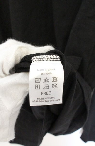 画像3: NIL DUE / NIL UN TOKYO / 8TH ANNIV LONG SLEEVE カットソー F ブラック O-26-10-16-019-NI-to-YM-OS (3)