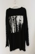 画像2: Moonage Devilment / Print L/S Over カットソー 44 ブラック O-26-10-16-021-Mo-to-YM-OS (2)