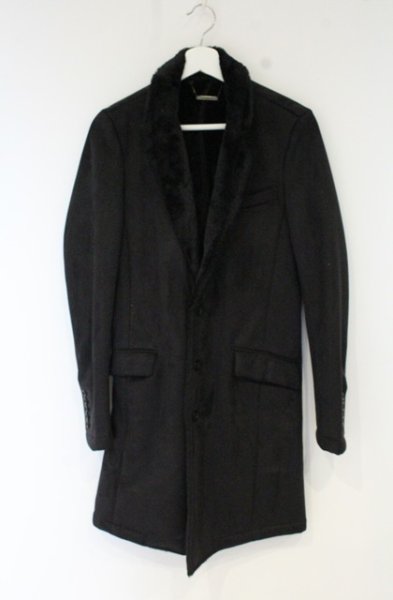 画像1: CIVARIZE / Crow フェイクスウェードチェスターコート 44 ブラック O-26-10-20-018-CI-ou-YM-OS (1)