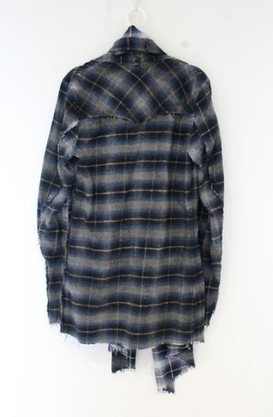 画像3: CIVARIZE / コーティングチェックカーディガン 46 ブルー O-26-10-20-030-CI-to-YM-OS (3)