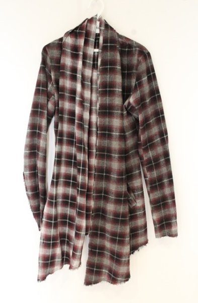 画像1: CIVARIZE / コーティングチェックカーディガン 46 レッド O-26-10-20-031-CI-to-YM-OS (1)