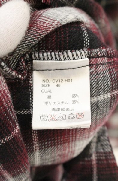 画像4: CIVARIZE / コーティングチェックカーディガン 46 レッド O-26-10-20-031-CI-to-YM-OS (4)
