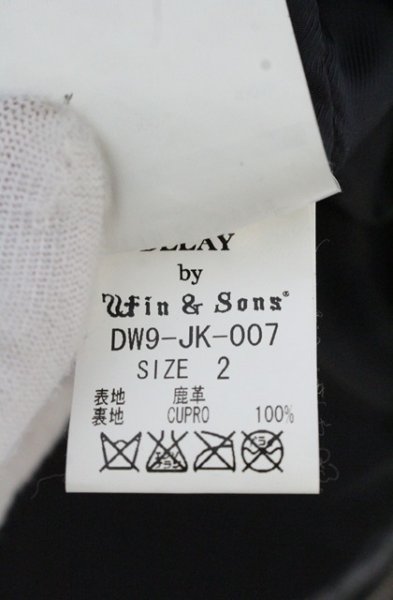 画像7: DELAY by Win&Sons / ディアスキンダブルライダースジャケット 2 ブラック O-26-10-20-003-DE-ou-YM-OS (7)