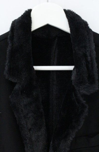 画像2: CIVARIZE / Emir フェイクムートンチェスターコート 44 ブラック O-26-10-20-008-CI-ou-YM-OS (2)