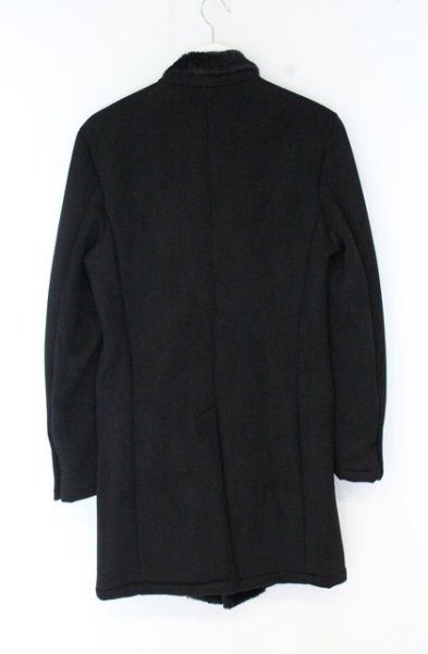 画像3: CIVARIZE / Emir フェイクムートンチェスターコート 44 ブラック O-26-10-20-008-CI-ou-YM-OS (3)