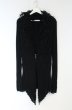 画像1: CIVARIZE / フリンジデズトロイジップアップニット 44 ブラック O-26-10-20-015-CI-ja-YM-OS (1)