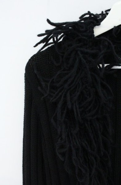 画像2: CIVARIZE / フリンジデズトロイジップアップニット 44 ブラック O-26-10-20-015-CI-ja-YM-OS (2)