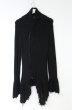 画像1: CIVARIZE / アシンメトリーデストロイジップアップニット 46 ブラック O-26-10-20-016-CI-ja-YM-OS (1)