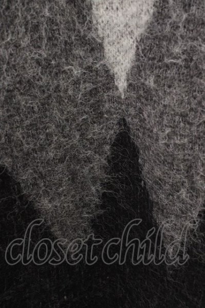 画像6: NO ID. BLACK / ニット.モヘアニットアーガイルＪＱ－ＢＩＧ－ＰＯ T-23-10-13-001-NO-to-YM-ZT195 (6)