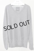 【SALE】ripvanwinkle / ウールニットVネック 5 グレー T-23-11-30-028-ri-to-YM-ZT508