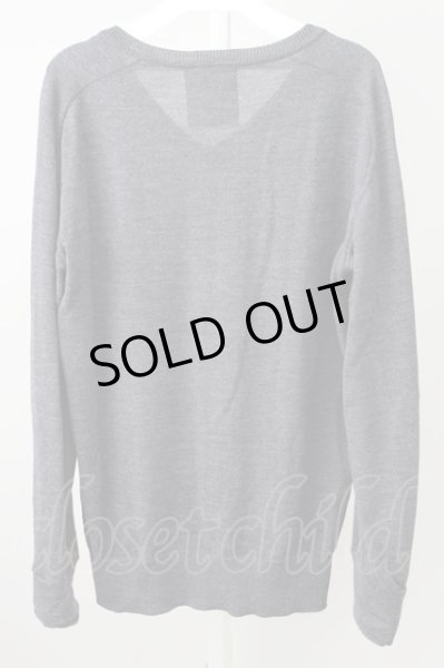 画像2: ripvanwinkle / ウールニットVネック 5 グレー T-23-11-30-028-ri-to-YM-ZT508 (2)