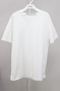 【WINTERセール】NO ID. / CパールヴァティシルケットスムースVネックTシャツ 1 ホワイト T-23-11-30-004-NO-ts-YM-ZT169