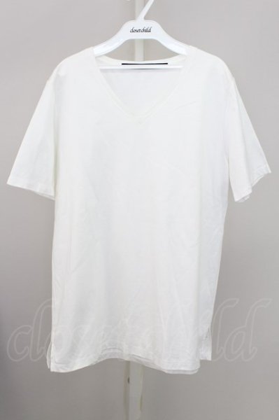 画像1: NO ID. / CパールヴァティシルケットスムースVネックTシャツ 1 ホワイト T-23-11-30-004-NO-ts-YM-ZT169 (1)