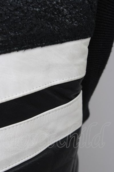 画像4: Roen / ディアスキンレザーベスト 44 ブラックｘホワイト T-23-11-30-1020-Ro-to-YM-ZT-ML027 (4)