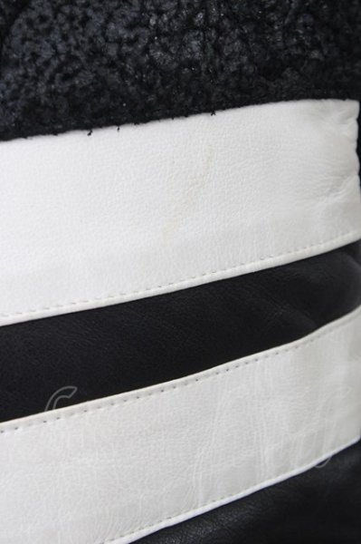 画像5: Roen / ディアスキンレザーベスト 44 ブラックｘホワイト T-23-11-30-1020-Ro-to-YM-ZT-ML027 (5)