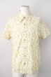 画像1: MILK BOY / 小花柄半袖シャツ  イエロー T-23-11-30-1003-MI-sh-YM-ZT495 (1)