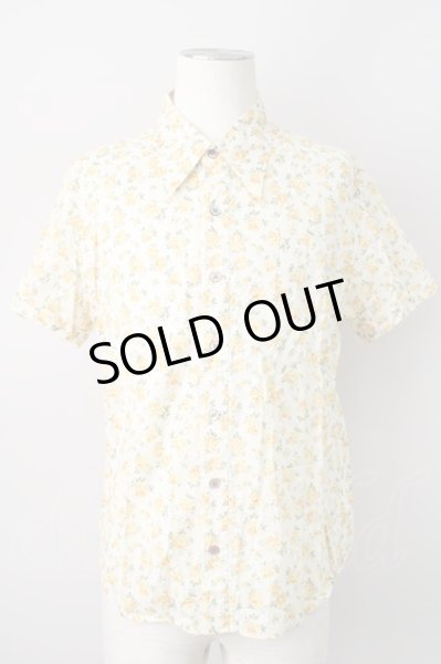画像1: MILK BOY / 小花柄半袖シャツ  イエロー T-23-11-30-1003-MI-sh-YM-ZT495 (1)