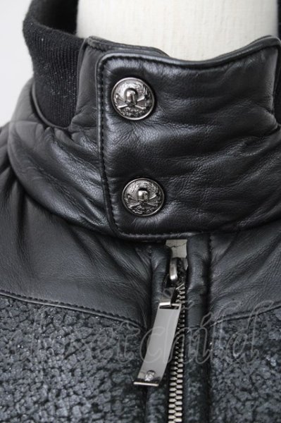 画像8: Roen / ディアスキンレザーベスト 44 ブラックｘホワイト T-23-11-30-1020-Ro-to-YM-ZT-ML027 (8)