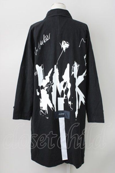 画像2: KMK(KINGLY MASK) / 【タグ付き】アレンジグログランテープコート  ブラック T-23-11-30-1021-KM-ja-YM-ZT-M007 (2)