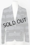 【SALE】MILK BOY / シャギーボーダーブレザージャケット S ブラックｘグレー T-23-11-30-1022-MI-ja-YM-ZT493