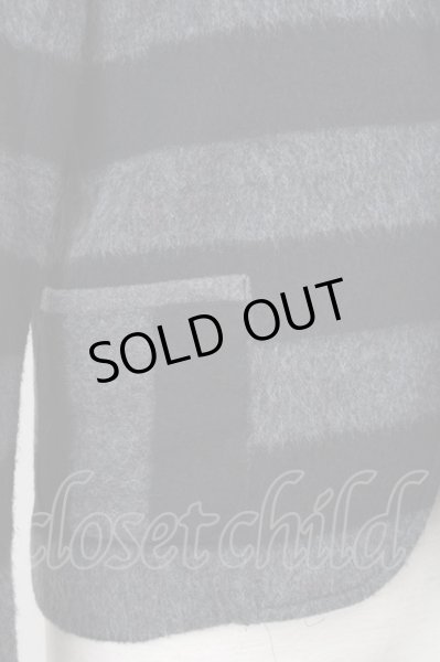 画像4: MILK BOY / シャギーボーダーブレザージャケット S ブラックｘグレー T-23-11-30-1022-MI-ja-YM-ZT493 (4)