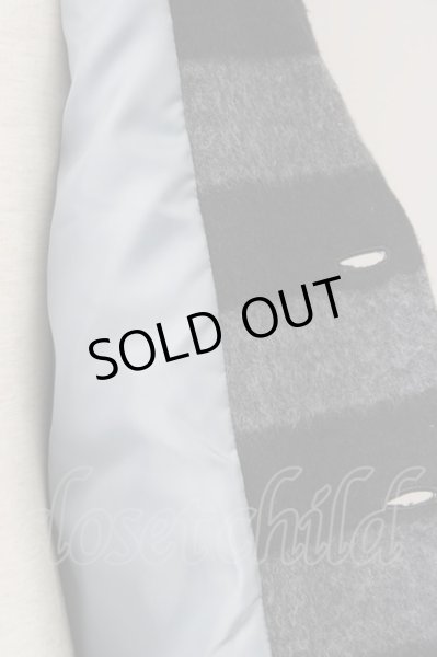 画像6: MILK BOY / シャギーボーダーブレザージャケット S ブラックｘグレー T-23-11-30-1022-MI-ja-YM-ZT493 (6)