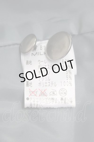 画像7: MILK BOY / シャギーボーダーブレザージャケット S ブラックｘグレー T-23-11-30-1022-MI-ja-YM-ZT493 (7)