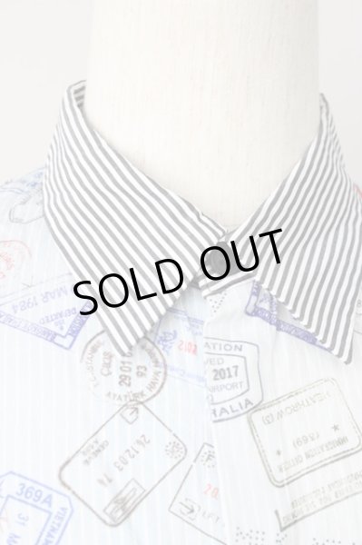 画像4: MILK BOY / STAMP グラデーション半袖シャツ  サックス T-23-11-30-1004-MI-sh-YM-ZT495 (4)