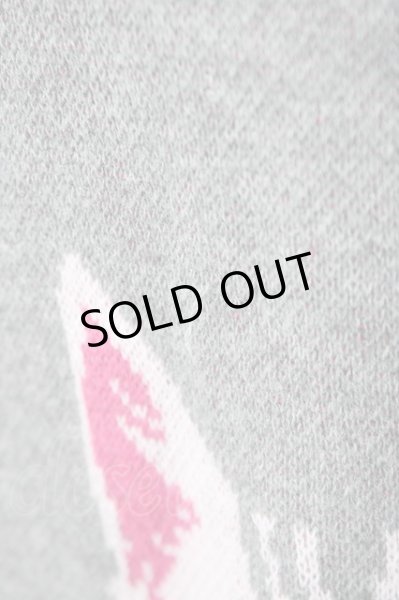 画像4: NO ID. BLACK / CニットCAT-JQ-V-Nカーディガン 1 ピンクｘグレー T-23-11-30-1007-NO-to-YM-ZT492 (4)