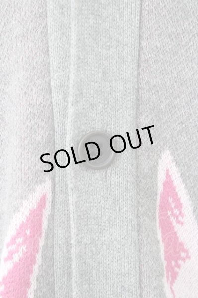 画像5: NO ID. BLACK / CニットCAT-JQ-V-Nカーディガン 1 ピンクｘグレー T-23-11-30-1007-NO-to-YM-ZT492 (5)