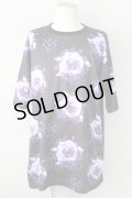 【SALE】KRY clothing / スカルローズ Tシャツ  ブラック T-23-11-30-1009-KR-ts-YM-ZT493