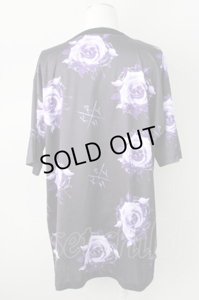 画像2: KRY clothing / スカルローズ Tシャツ  ブラック T-23-11-30-1009-KR-ts-YM-ZT493 (2)