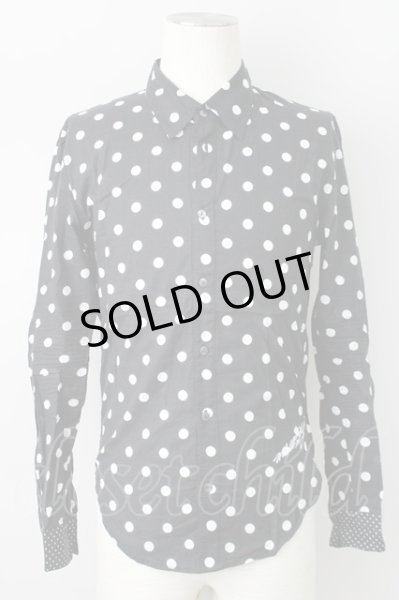 画像1: MILK BOY / COTTON DOT　シャツ  ブラック T-23-11-30-1010-MI-sh-YM-ZT493 (1)