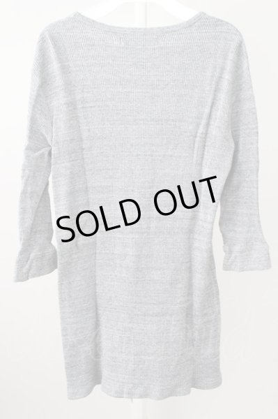 画像2: CAMBIO / コットンワッフル7部丈袖ロング丈カットソー L グレー T-23-11-30-020-CA-to-YM-ZT510 (2)