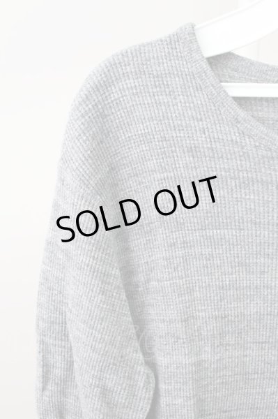 画像3: CAMBIO / コットンワッフル7部丈袖ロング丈カットソー L グレー T-23-11-30-020-CA-to-YM-ZT510 (3)