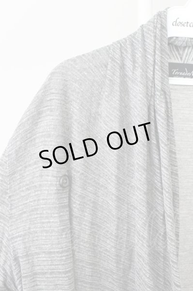 画像3: TORNADO MART / シースルーボーダー6分袖カーディガン L グレー T-23-11-30-022-TO-to-YM-ZT510 (3)