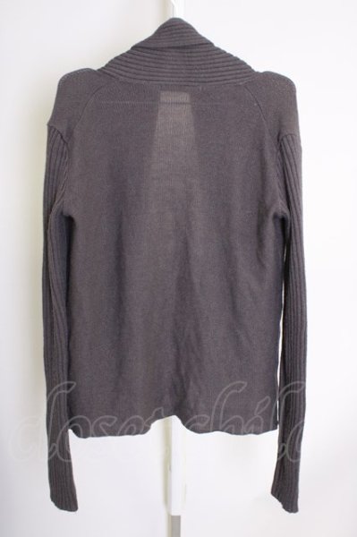 画像2: Moonage Devilment(清春) / ショールカラーニットガウン 44 ダークブラウン T-23-12-12-001-Mo-to-YM-ZT376 (2)