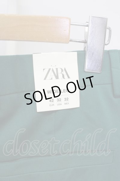 画像6: ZARA / 【タグ付き】カラーワイドスラックスパンツ EU 42 グリーン T-23-12-19-026-ZA-pa-YM-ZT315 (6)