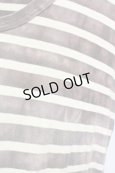 画像6: CHARM CULT / ブリーチボーダー六部袖カットソー 2 ブラウン T-23-12-19-004-CH-ts-YM-ZT313 (6)