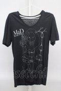 【WINTERセール】Moonage Devilment(清春) / print Tシャツ 44 ブラック T-23-12-19-006-Mo-ts-YM-ZT313