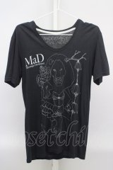 Moonage Devilment(清春) / print Tシャツ 44 ブラック T-23-12-19-006-Mo-ts-YM-ZT313