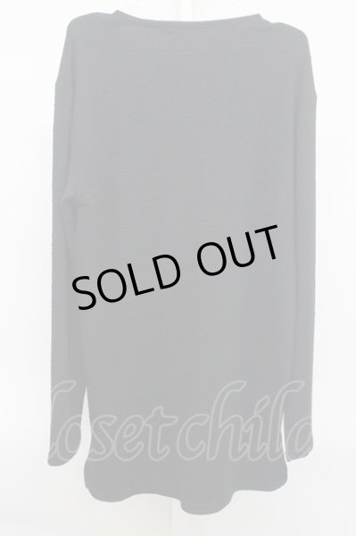 画像2: NO ID. BLACK / レースルーズロンT　カットソー ONE ブラックｘグリーン T-23-12-19-010-NO-to-YM-ZT313 (2)