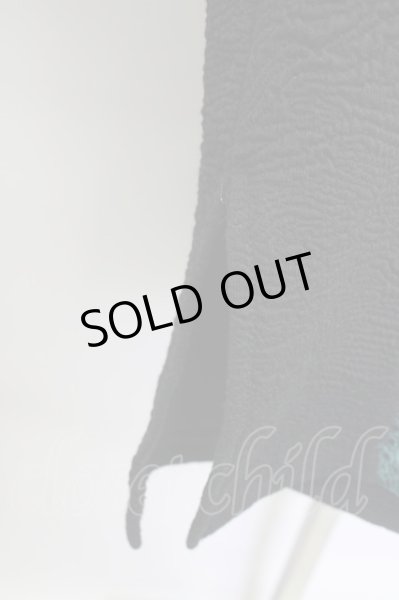 画像4: NO ID. BLACK / レースルーズロンT　カットソー ONE ブラックｘグリーン T-23-12-19-010-NO-to-YM-ZT313 (4)