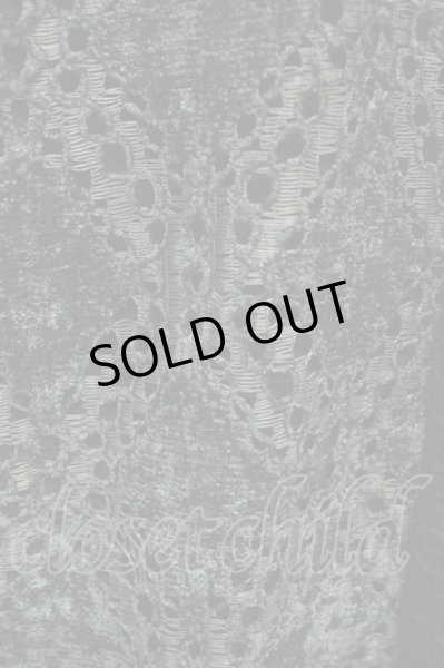 画像6: NO ID. BLACK / レースルーズロンT　カットソー ONE ブラックｘグリーン T-23-12-19-010-NO-to-YM-ZT313 (6)